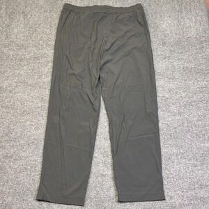 Eddie Bauer Flexion Pants Mens XL Gray Nylon Elastic Waist Hiking Travel
